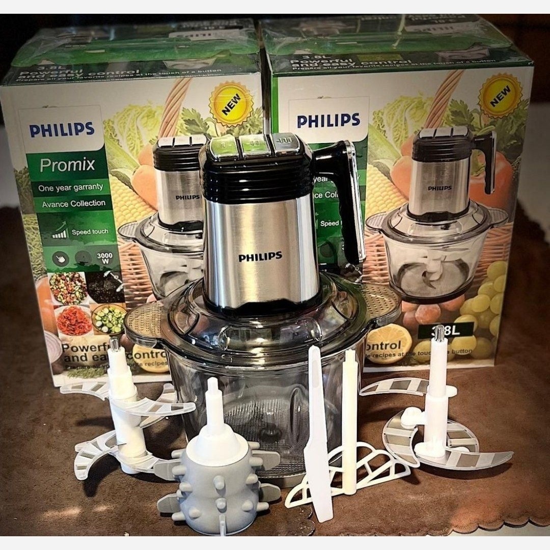 خردکن فیلیپس 3/8 لیتری 4+6 تیغه مدل promix شرکتی با یکسال ضمانت